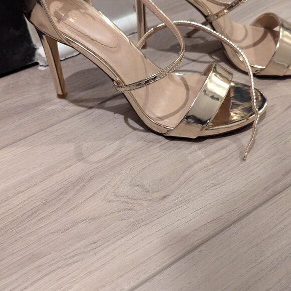 MIX No. 6 Zaydia Gold Sandal Heels - Picture 3 of 5